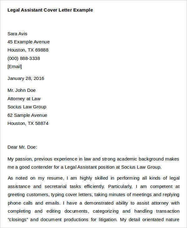 Free cover letter templates
